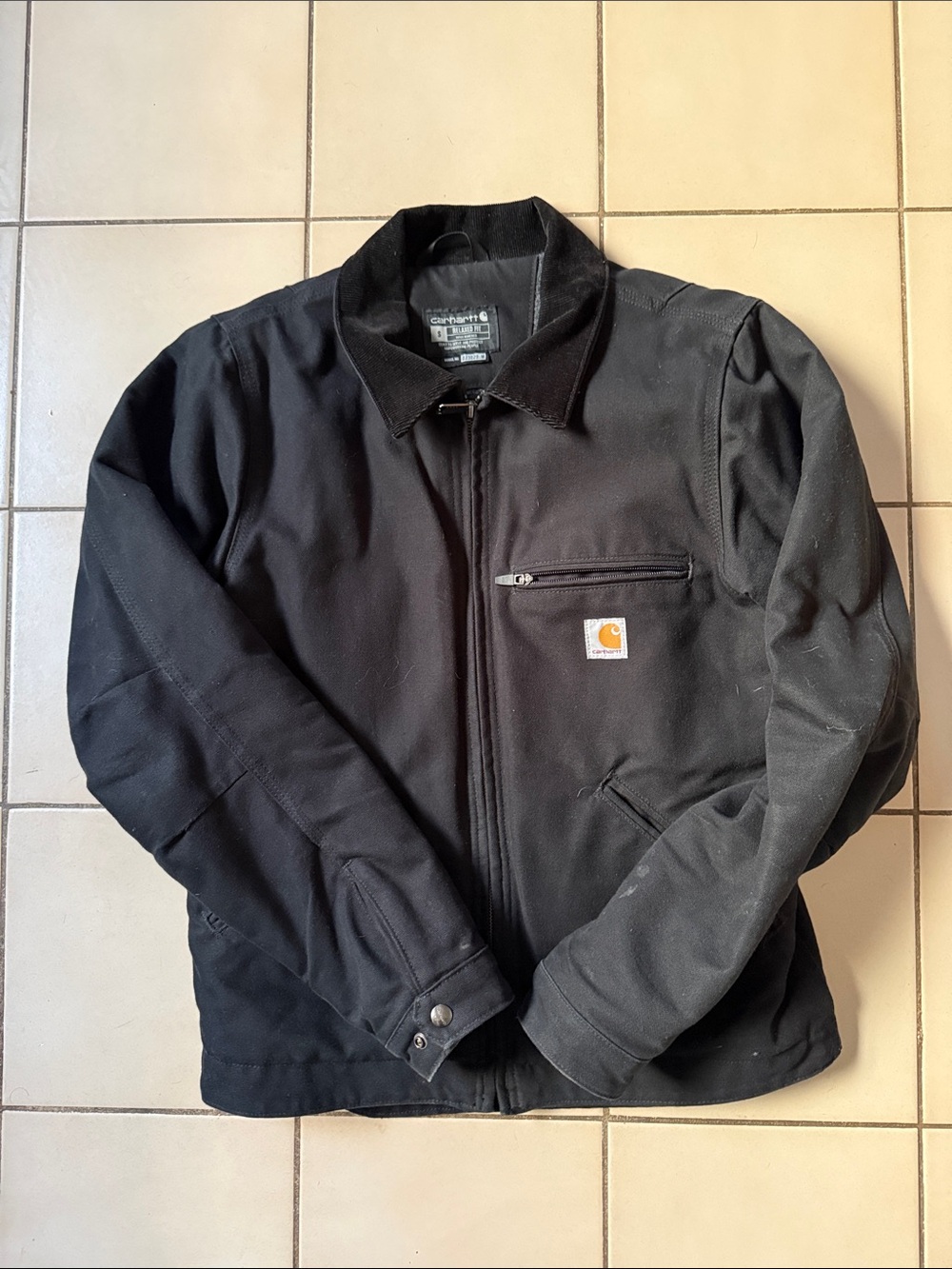 Carhartt Black Workwear Zip-Front Jacket